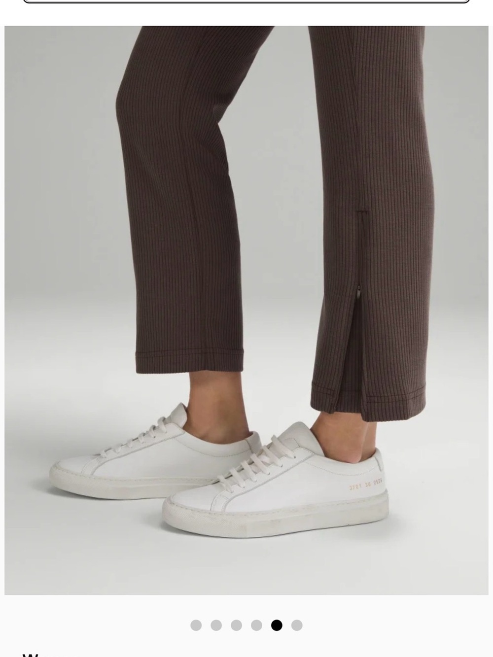 Ribbed Softstreme Zip-Leg High-Rise Cropped Pant 25" - Picture 3 of 9